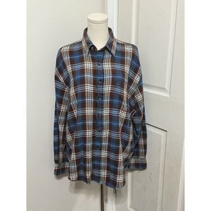 Vintage Salmon River Traders Flannel Shirt Mens Size‎ XL Colorful Excellent